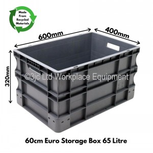 Heavy Duty Stacking Euro Box 60cm 65 Litre
